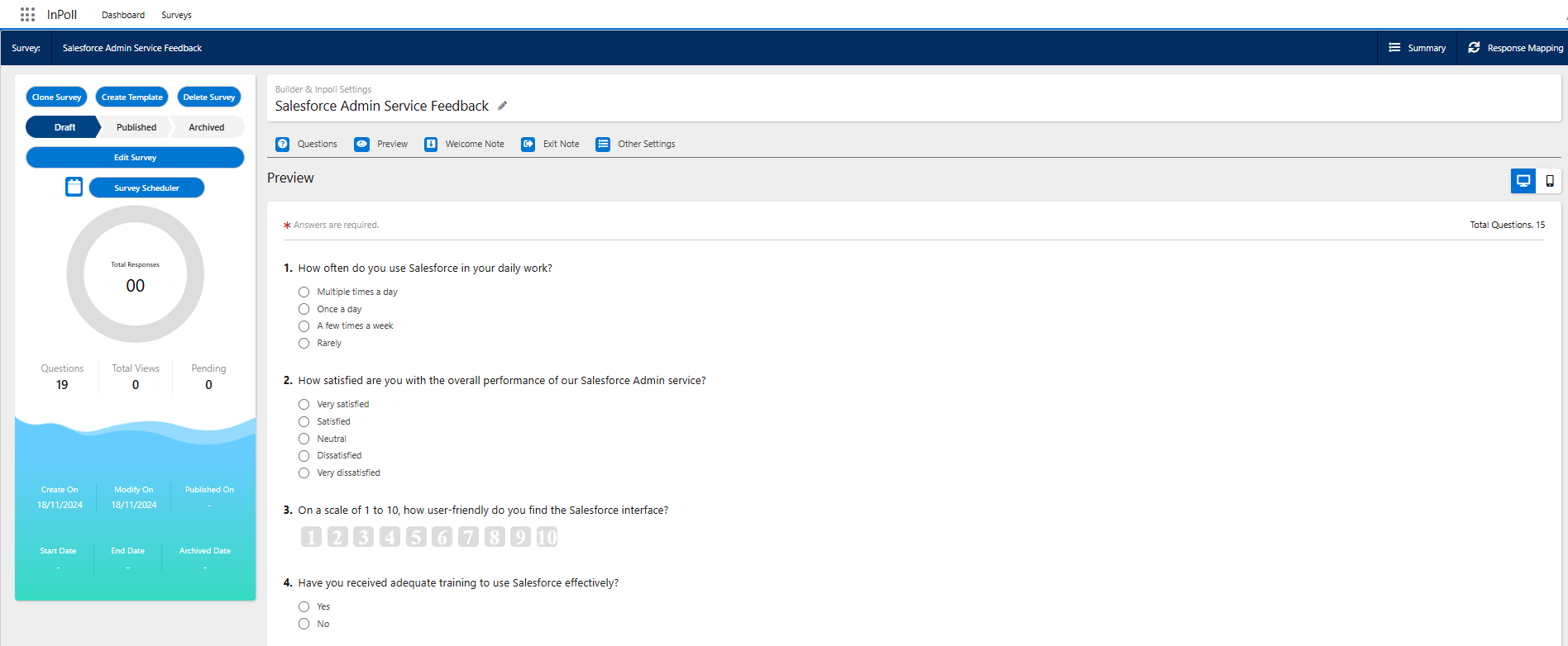 The Preview tab in desktop view, with the desktop icon highlighted.